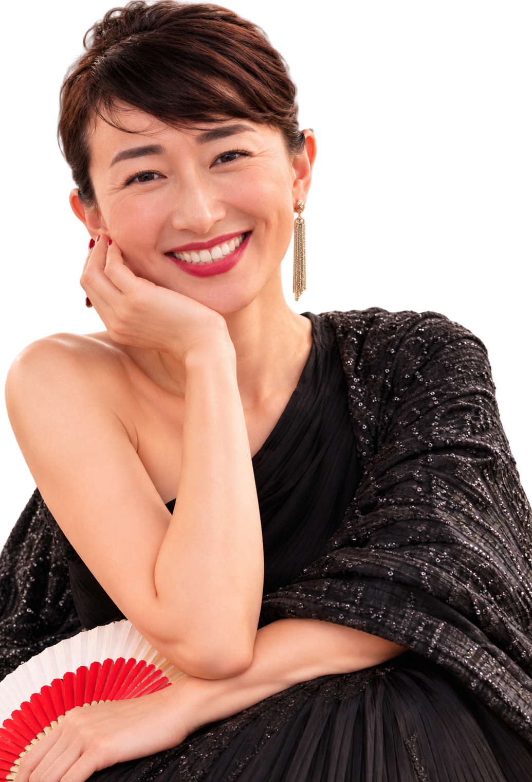 頬に手を添えて笑う美子さん